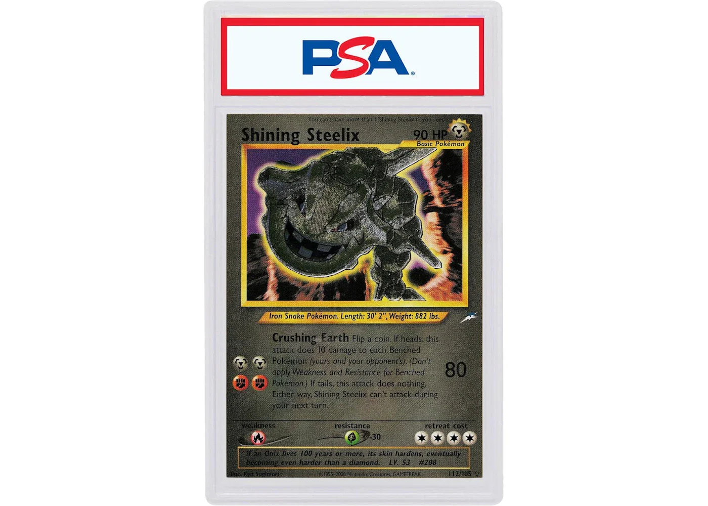 2002 Pokemon Neo Destiny 112 Shining Steelix (PSA or BGS Graded)
