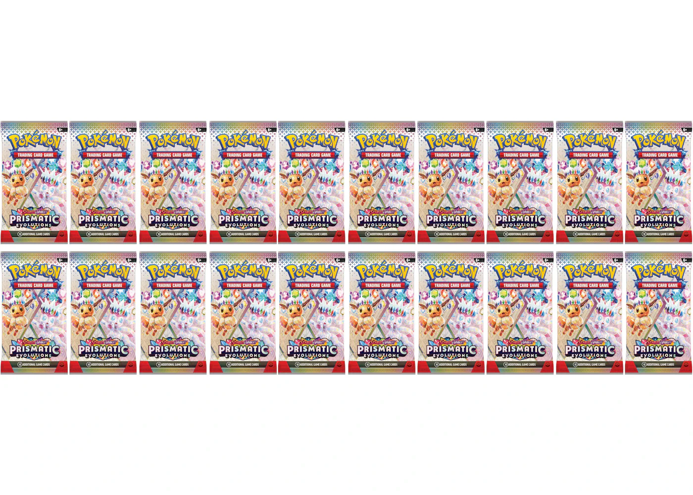 2024 Pokémon Scarlet & Violet Prismatic Evolution Booster Pack 20x Lot