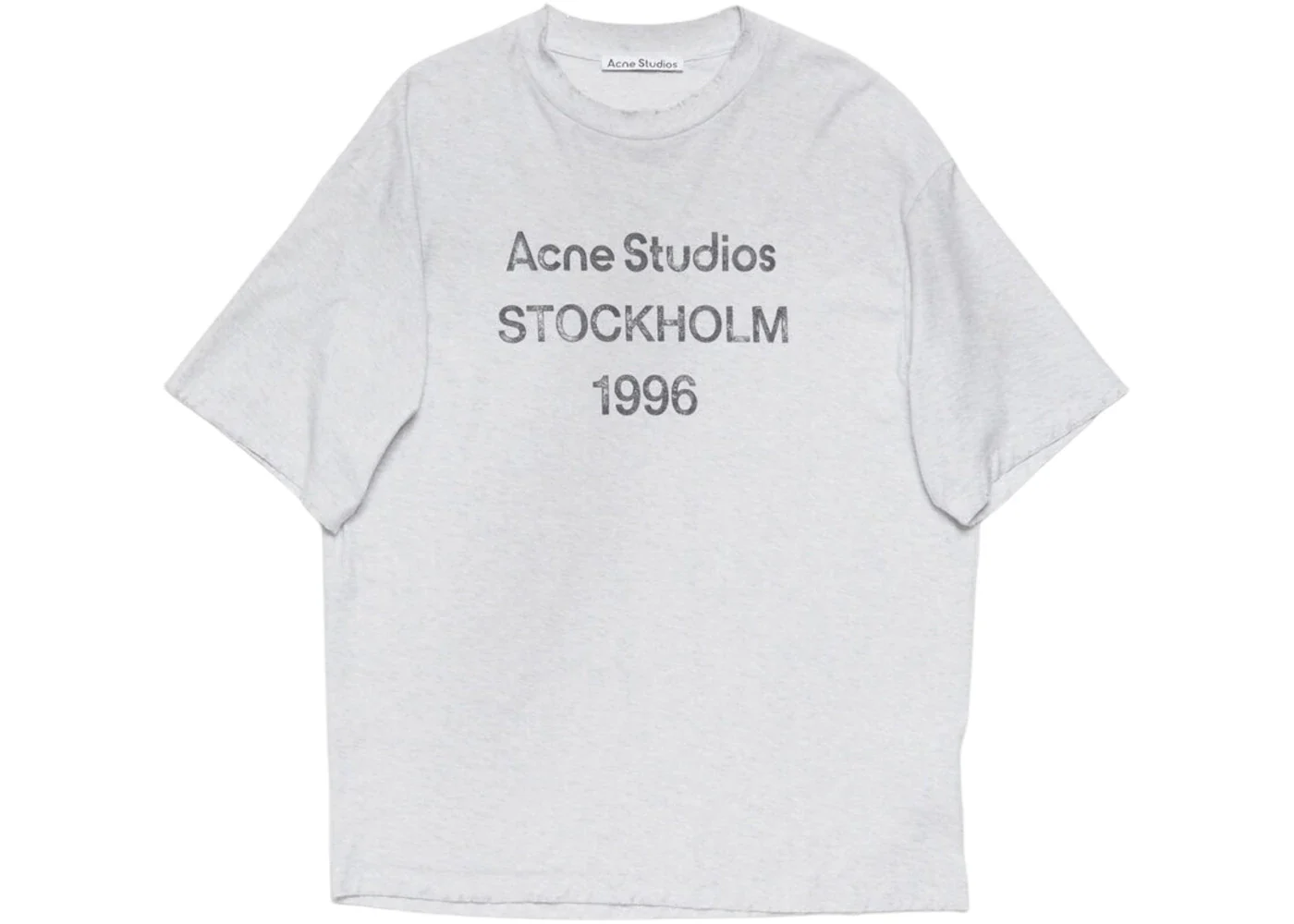 Acne Studios Women's Relaxed Fit Logo T-shirt Pale Grey Melange