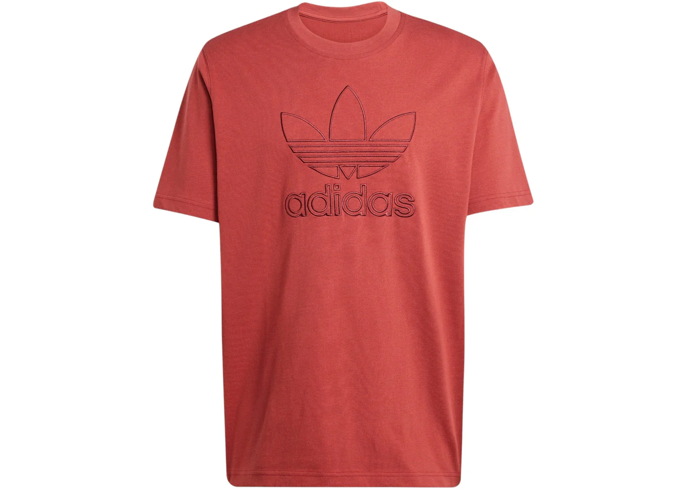 adidas Adicolor Outline Trefoil Tee Preloved Ruby