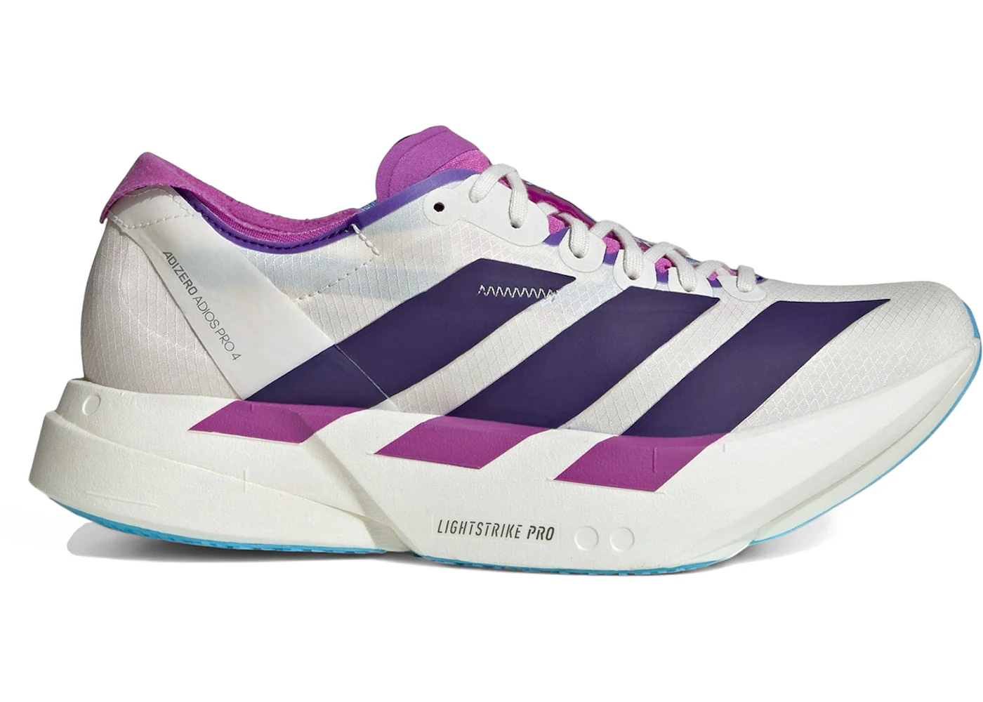 adidas Adizero Adios Pro 4 White Purple Semi Blue Burst (Women's)