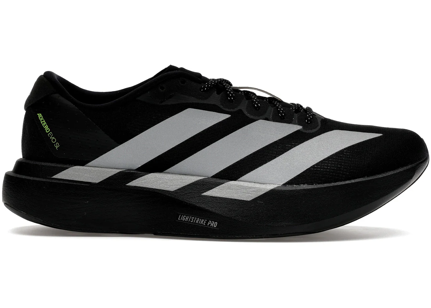 adidas Adizero Evo SL Black Silver Metallic Signal Green