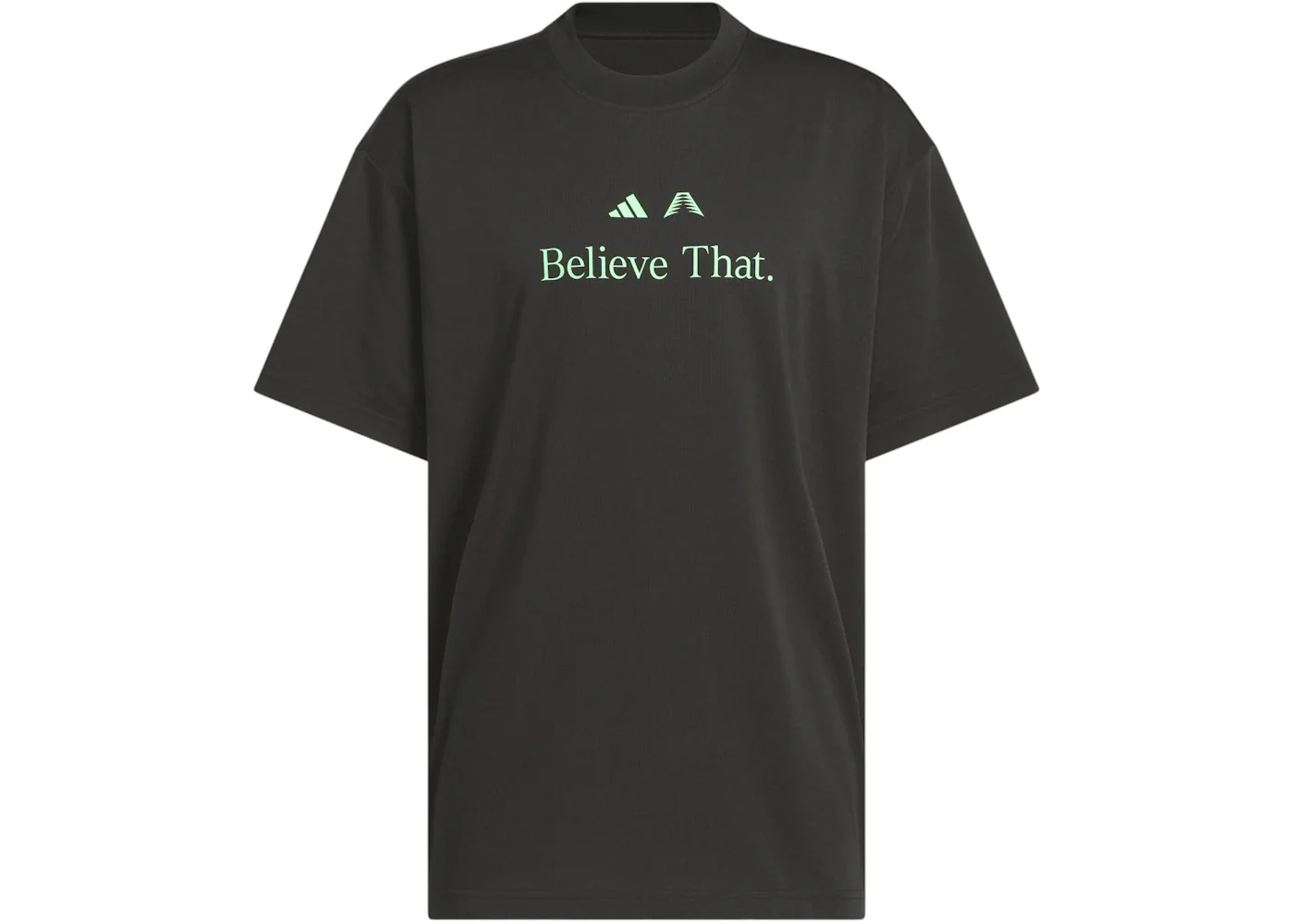 adidas Ae Believe That T-Shirt Black Screaming Green