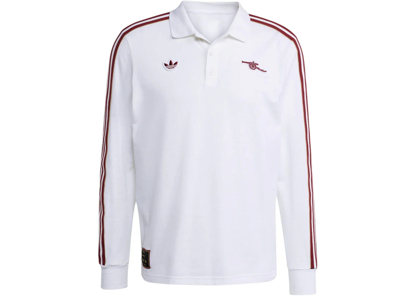 adidas Arsenal Terrace Icons Long Sleeve Polo Shirt White