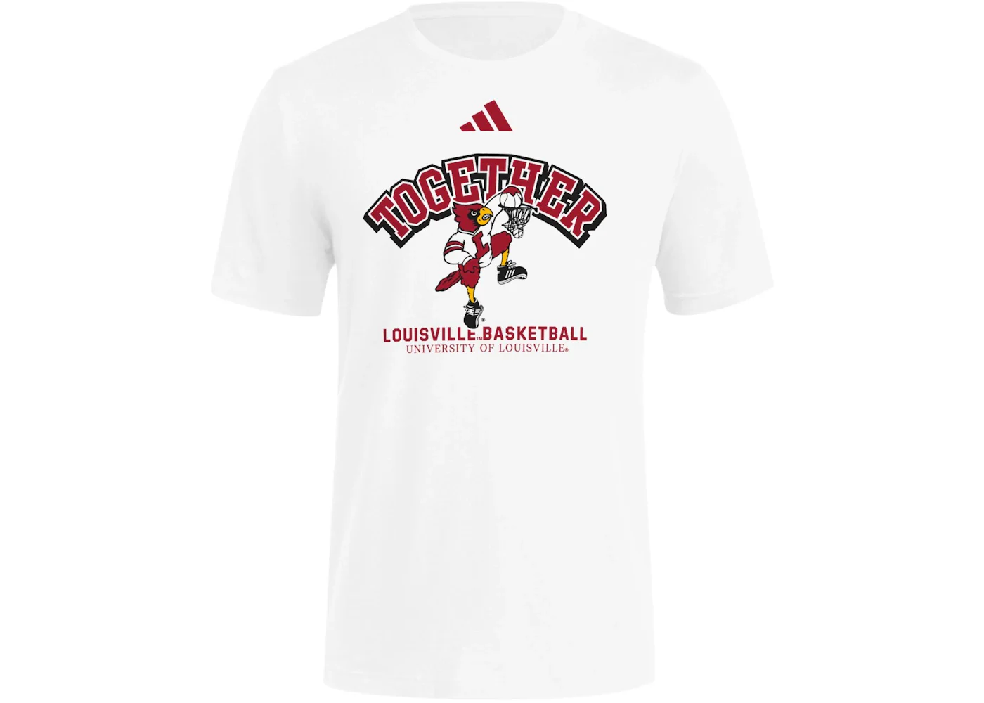 adidas Cardinals College Shooting Shirt Louisville White Multi