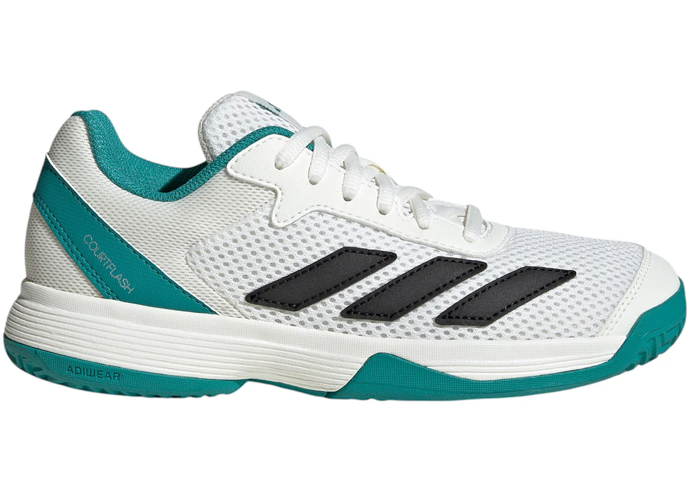 adidas Courtflash Cloud White Pure Teal Off White (GS)