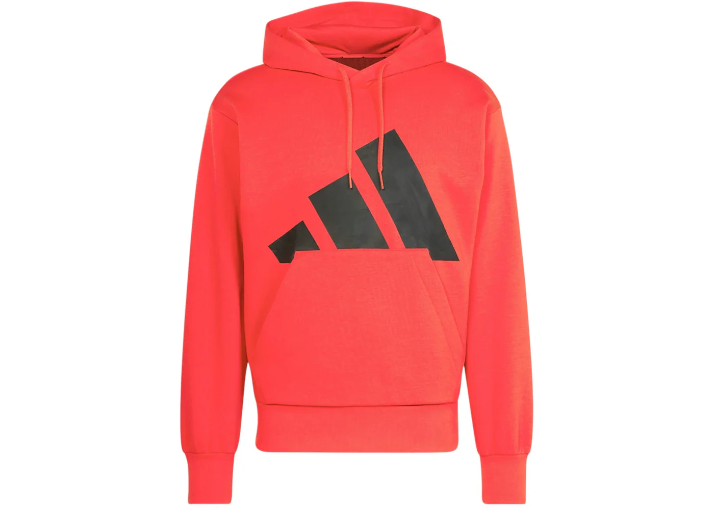 adidas Essentials Big Logo Fleece Hoodie Pure Ruby Black