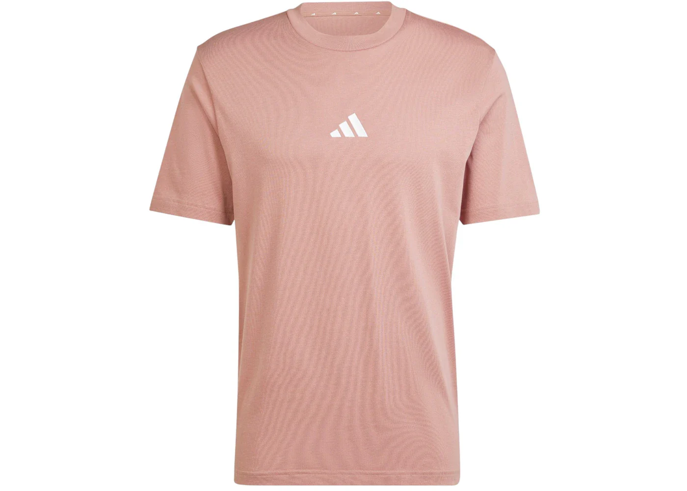 adidas Essentials Small Logo Single Jersey T-Shirt Warm Clay White