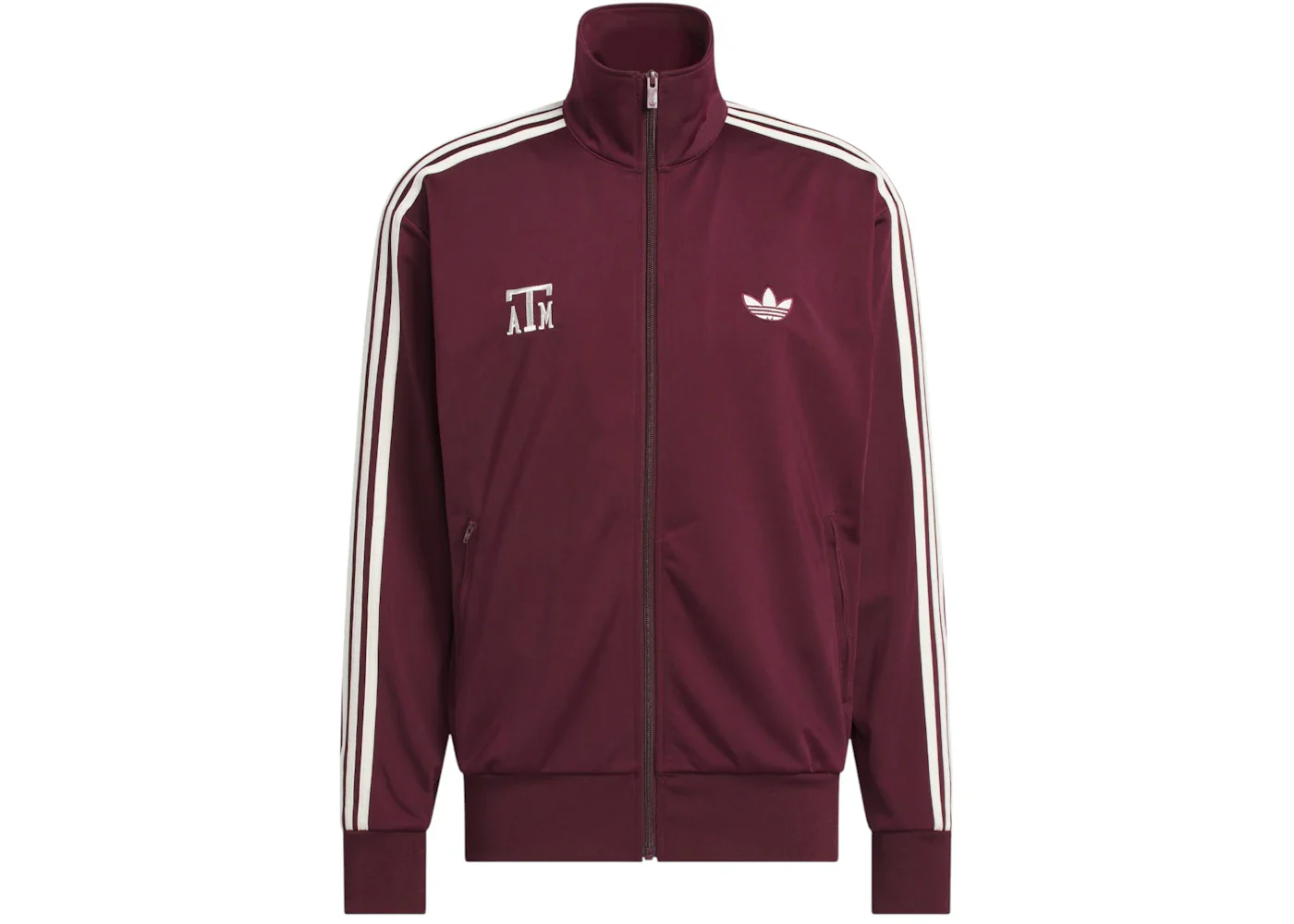 adidas Firebird Track Jacket Texas A&M Team Maroon Cream White
