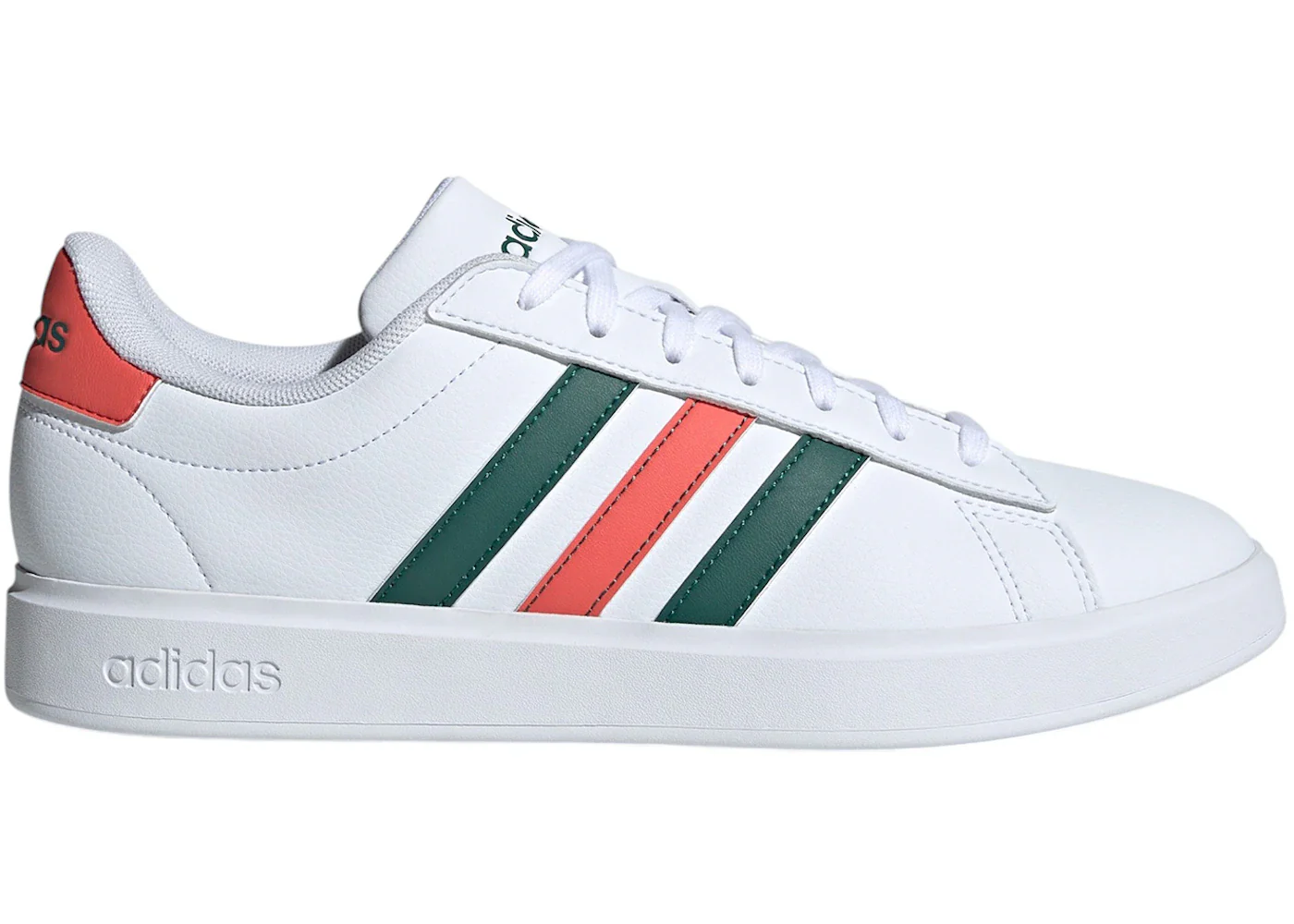 adidas Grand Court 2.0 Cloud White Collegiate Green Preloved Scarlet