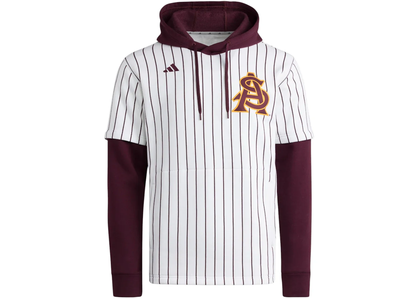 adidas Hooded Jersey Arizona State White Team Maroon