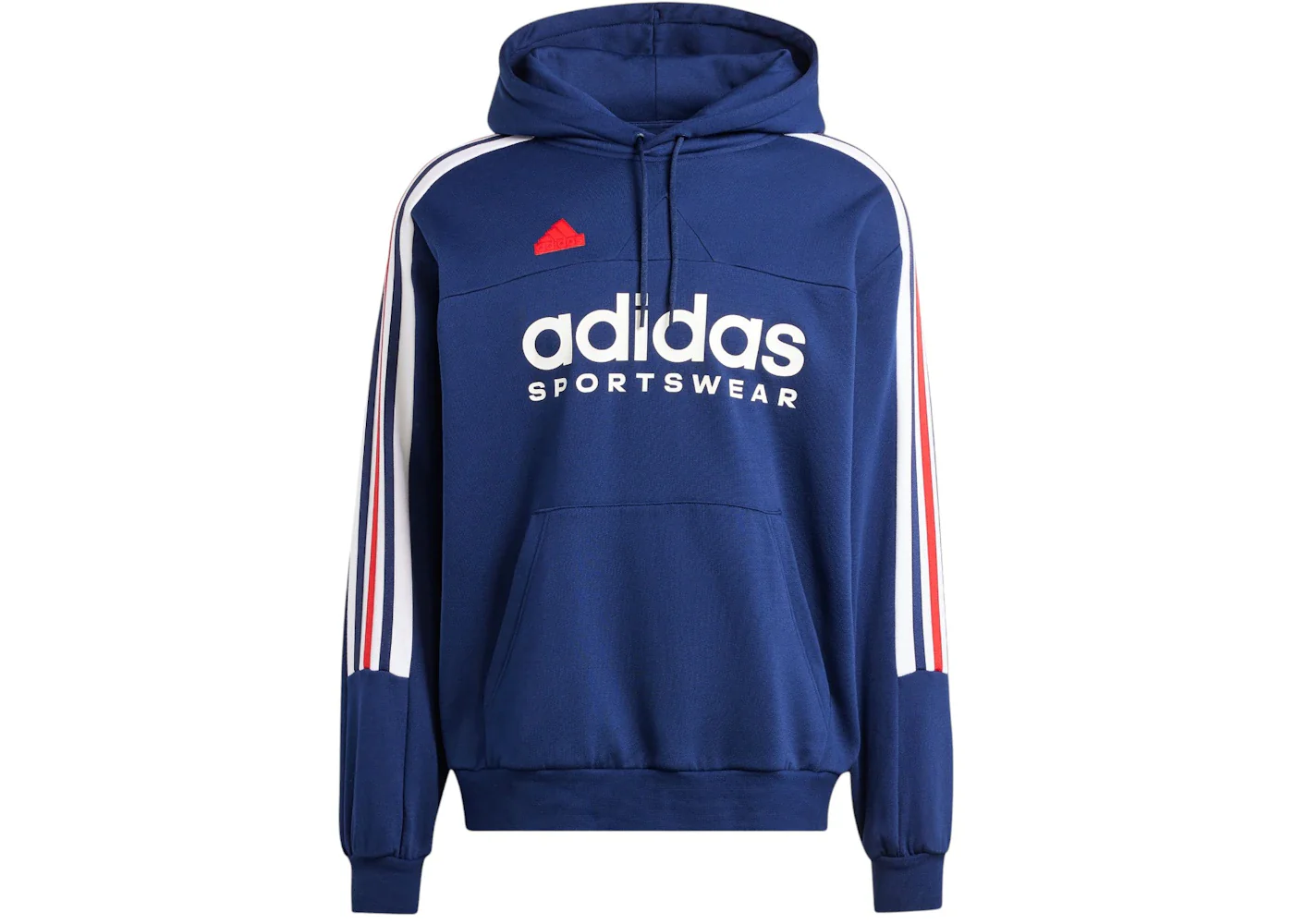 adidas House Of Tiro Nations Pack Hoodie Team Navy Blue 2 White Better Scarlet