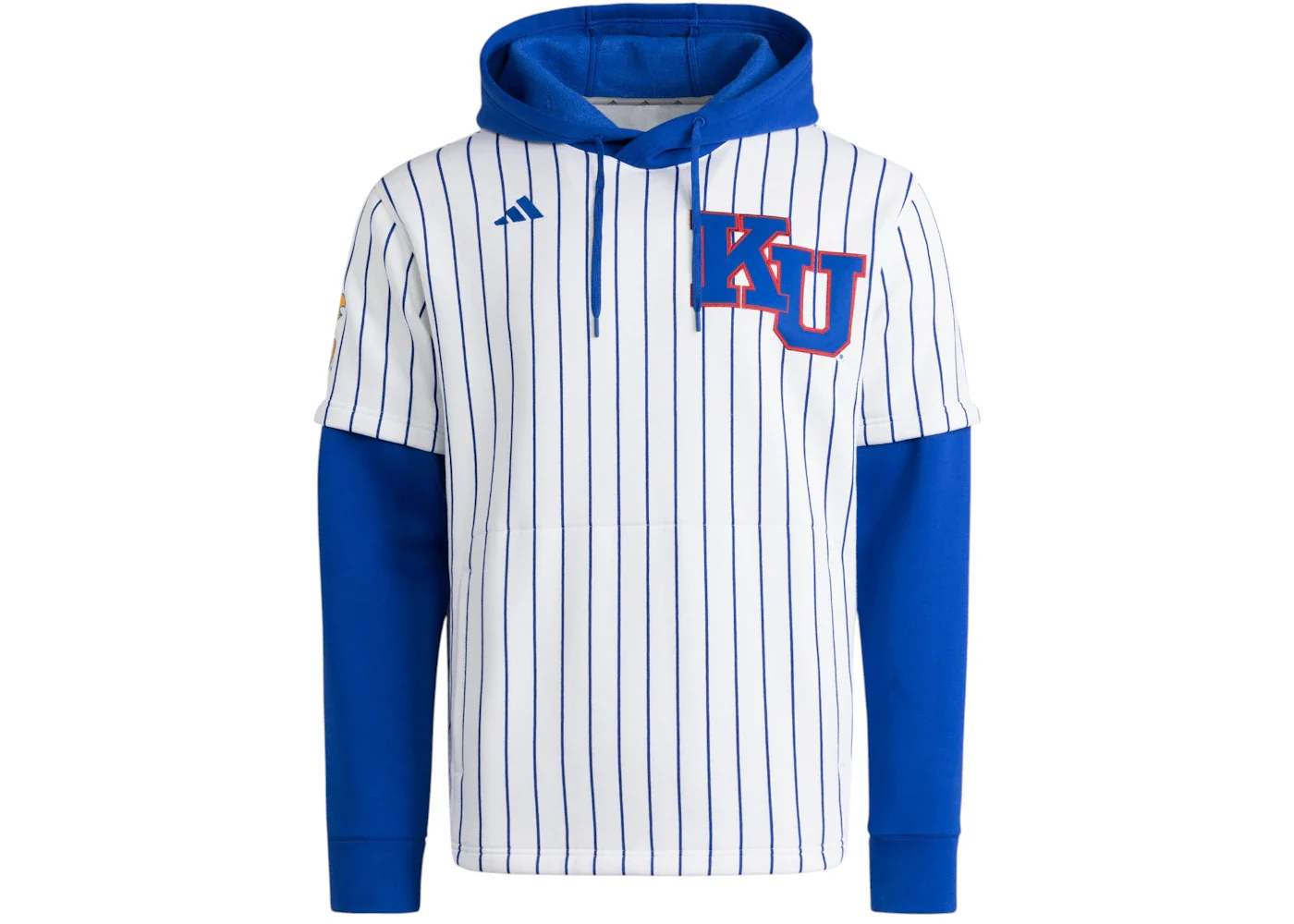 adidas Jayhawks Hooded Jersey Kansas White Royal Blue
