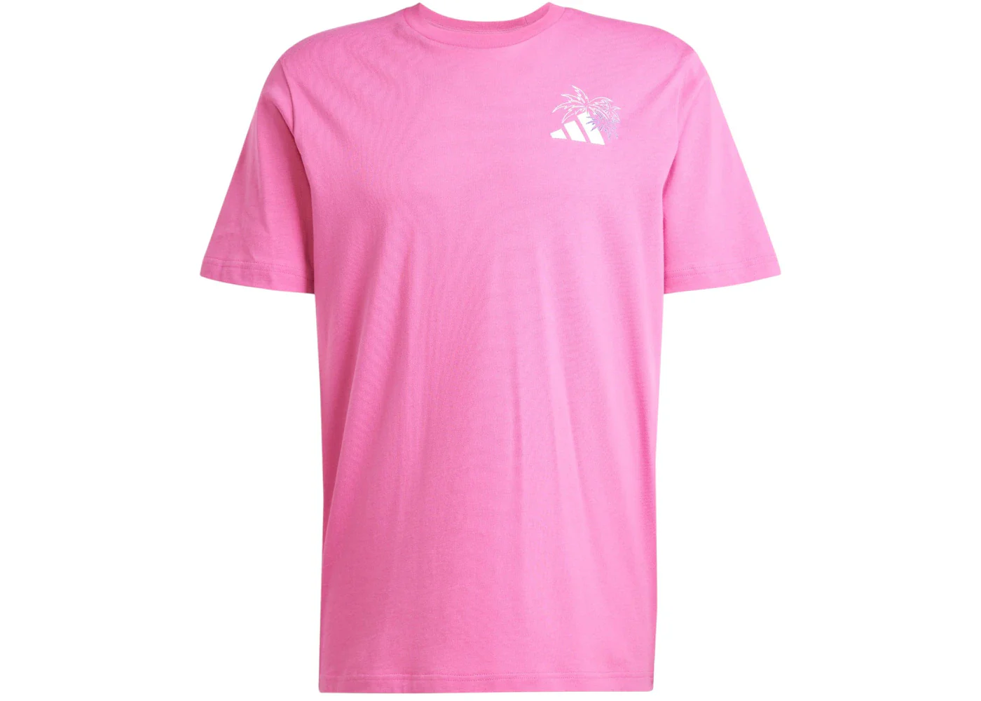 adidas Lounge Pastel Embroidery Graphic Tee Semi Lucid Fuchsia
