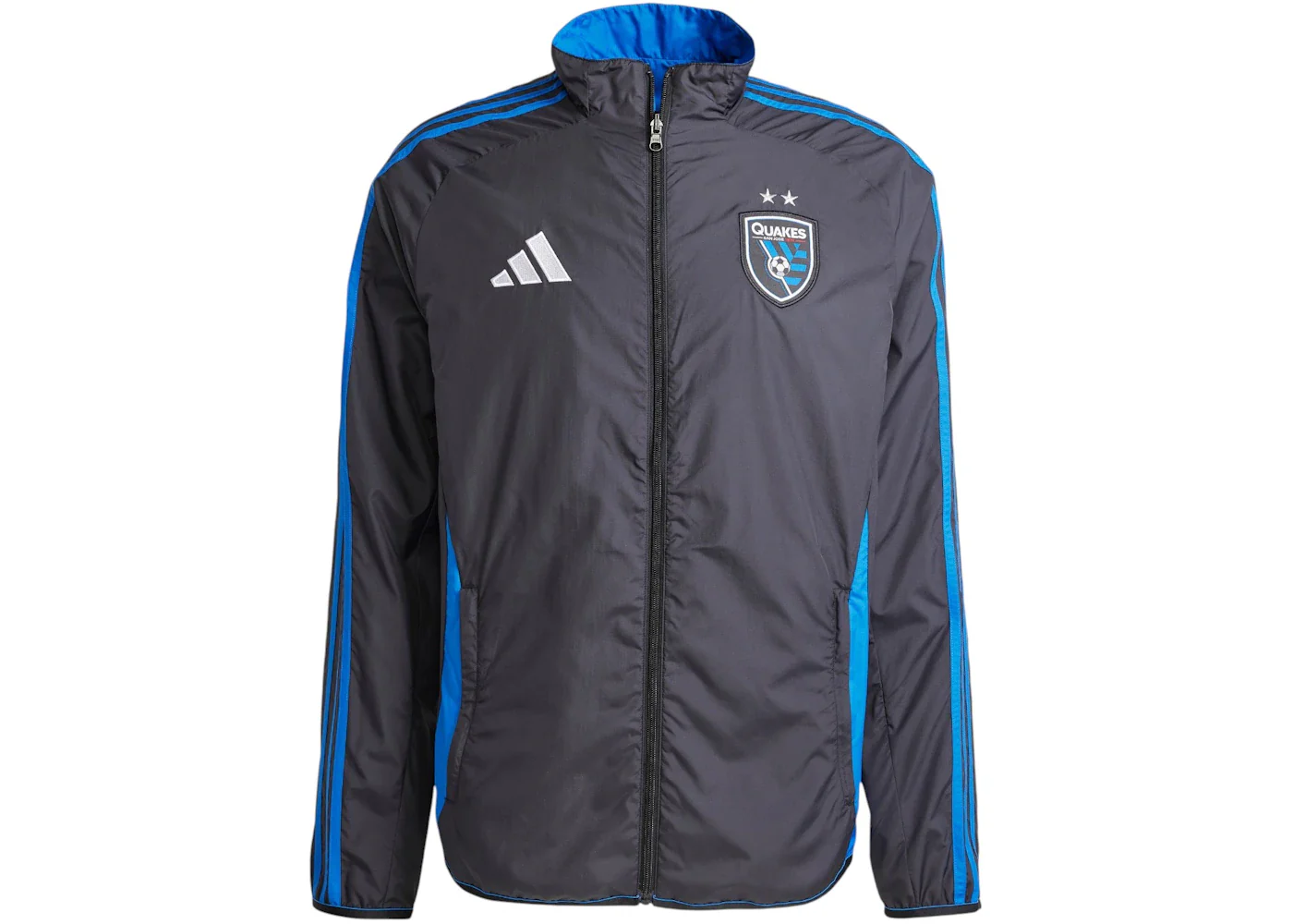 adidas San Jose Earthquakes Reversible Anthem Jacket Black