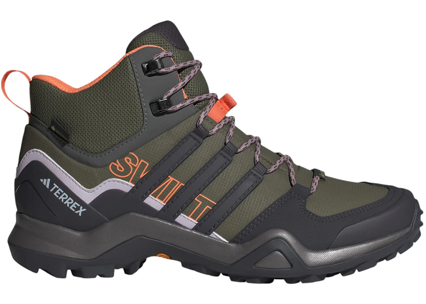 adidas Terrex Swift R2 Mid Gore-Tex Olive Strata Aurora Black Amber Tint (Women's)