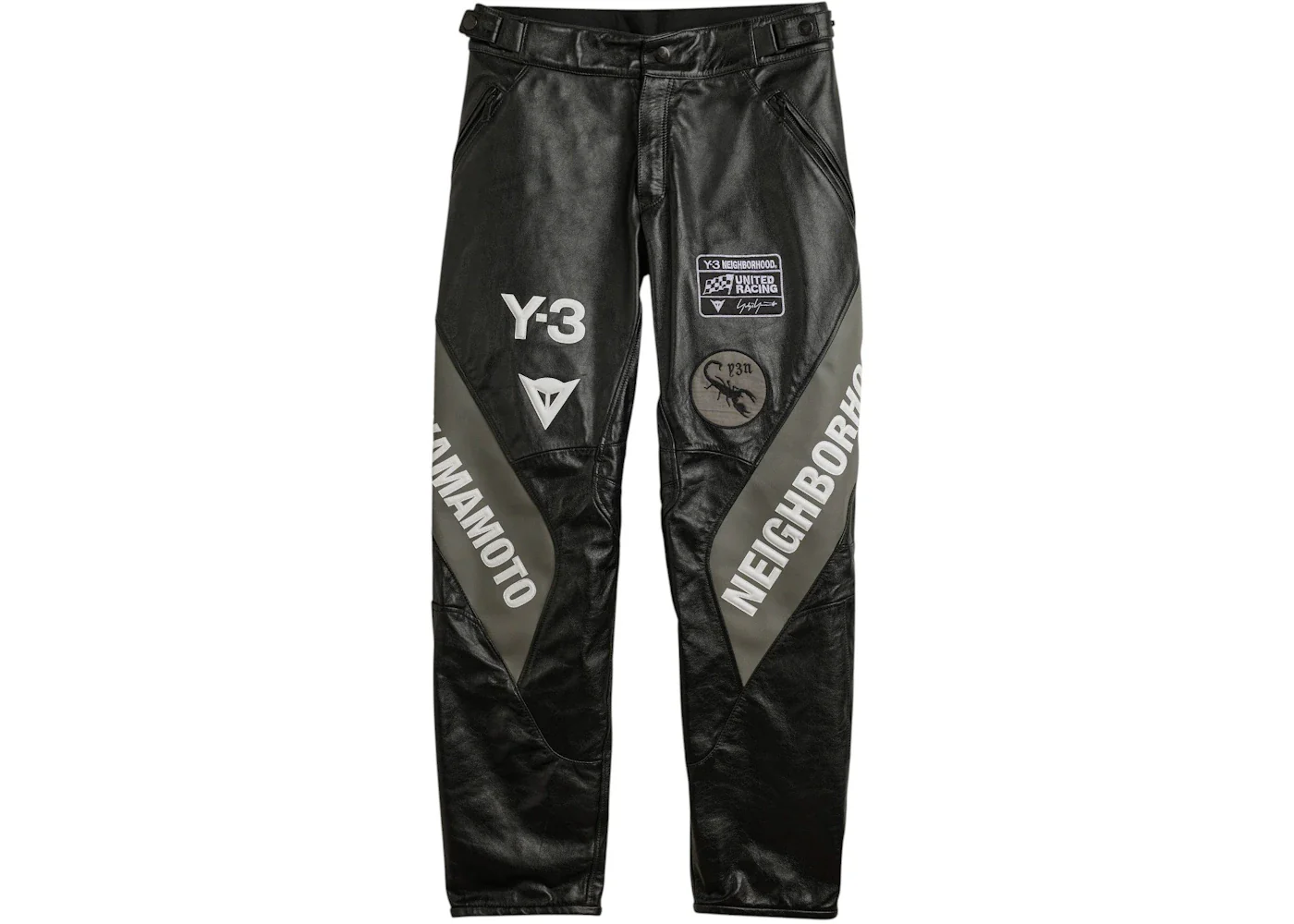 adidas Y-3 NBHD Leather Racer Pants Black