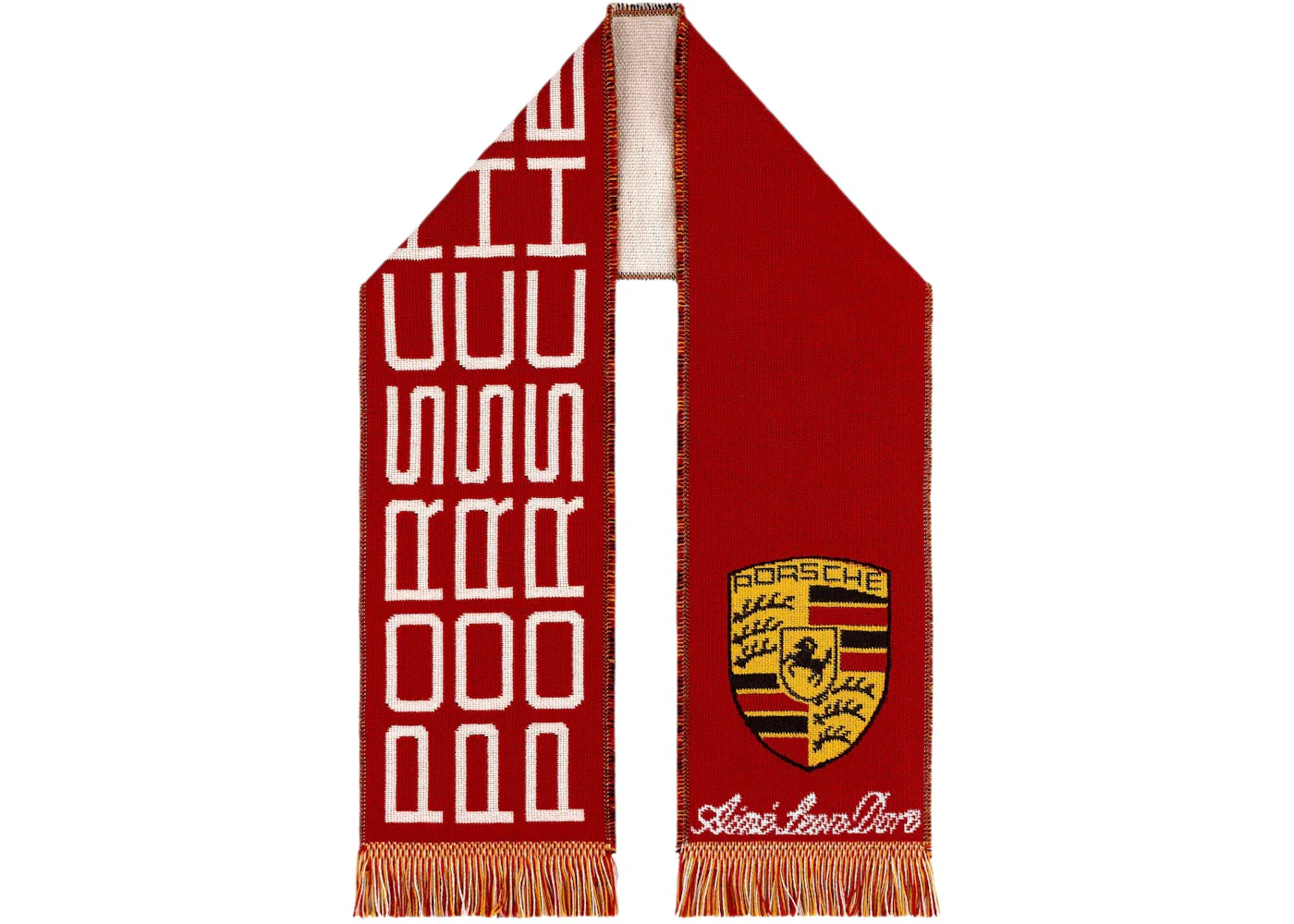 Aime Leon Dore x Porsche Wool Racing Scarf Red