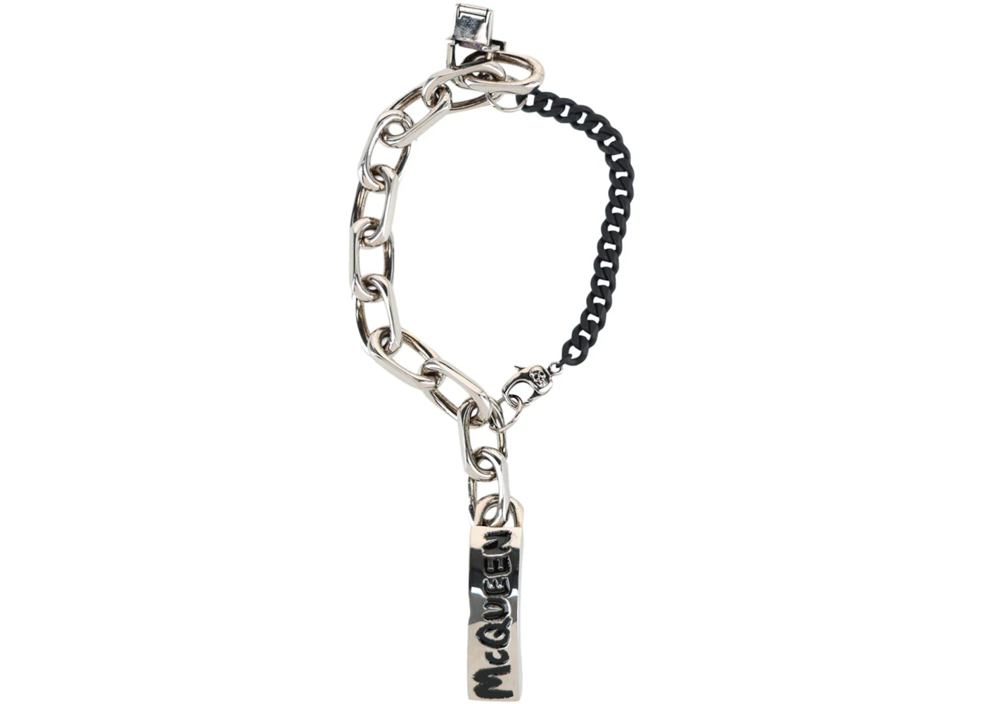 Alexander McQueen Graffiti Bracelet Silver/Black