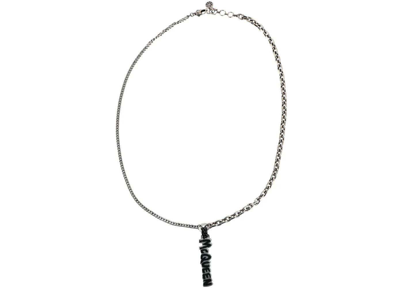 Alexander McQueen Graffiti Chain Necklace Black