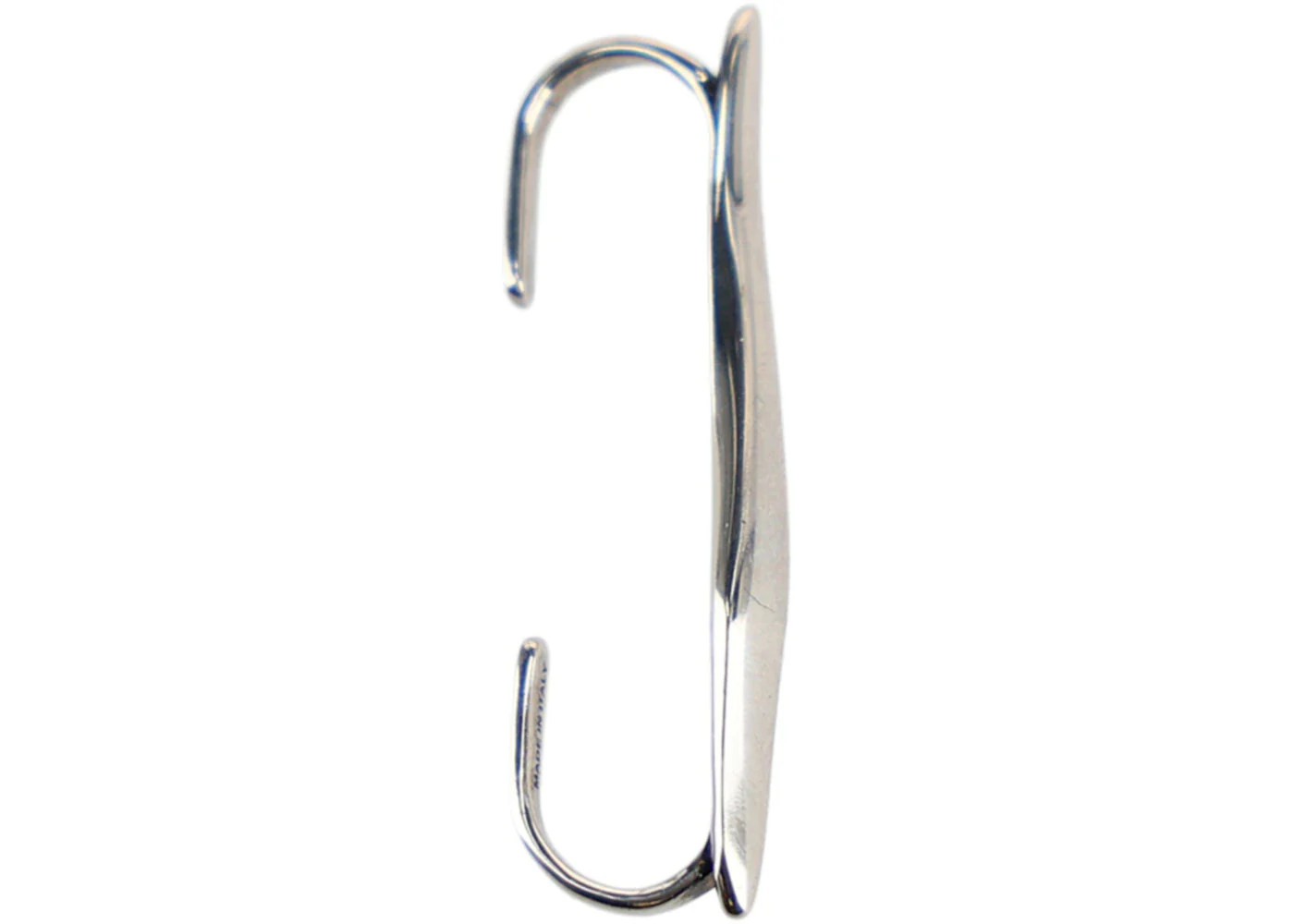 Alexander McQueen Molten Metal Top Bar Ear Cuff Silver
