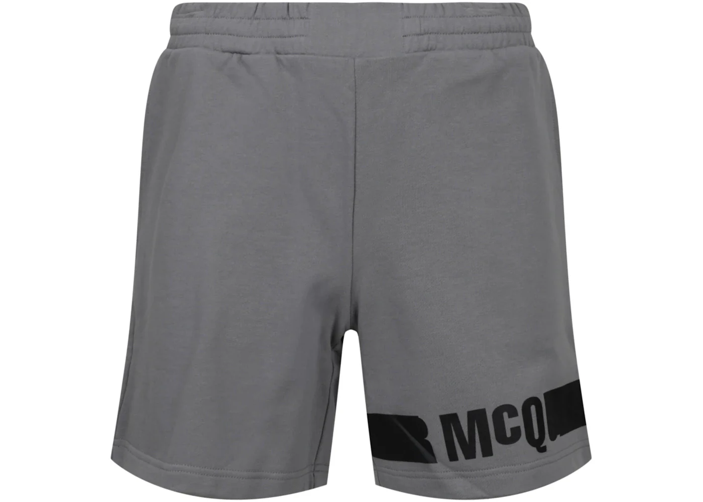 Alexander McQueen Redacted Logo Sweatshorts Silver