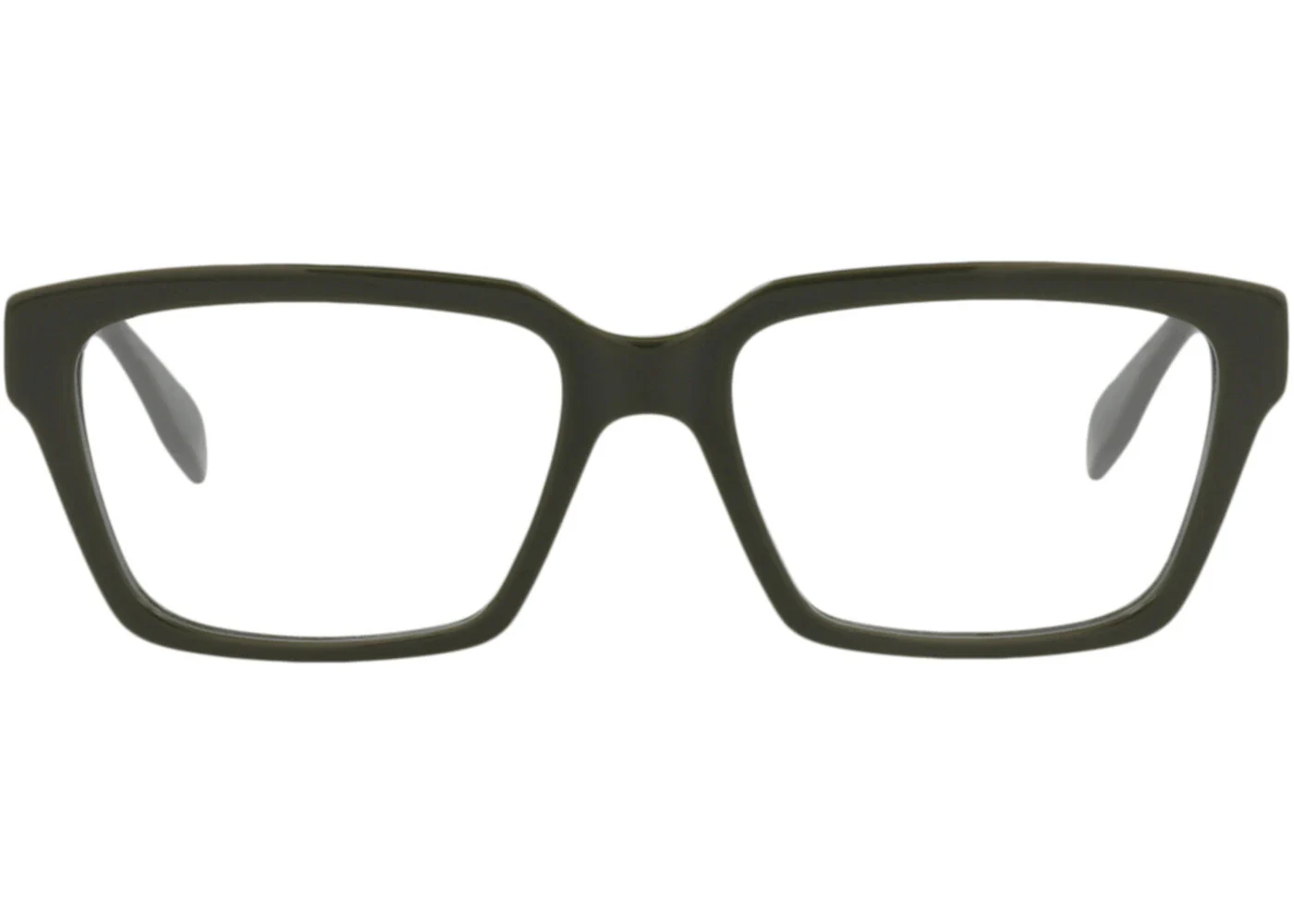 Alexander McQueen Square-Frame Acetate Optical Frames Green Green Transparent (AM0332O-30011492-003)
