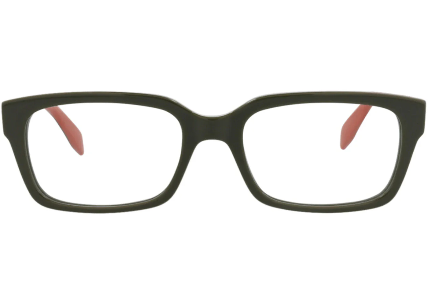 Alexander McQueen Square-Frame Acetate Optical Frames Green Green Transparent (AM0345O-30011496-004)