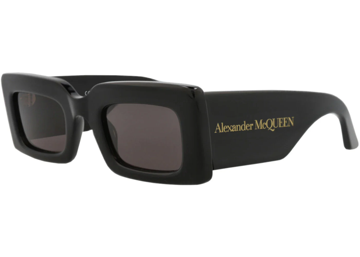 Alexander McQueen Square-Frame Recycled Acetate Sunglasses Black Black Grey (AM0433S-30014631-001)