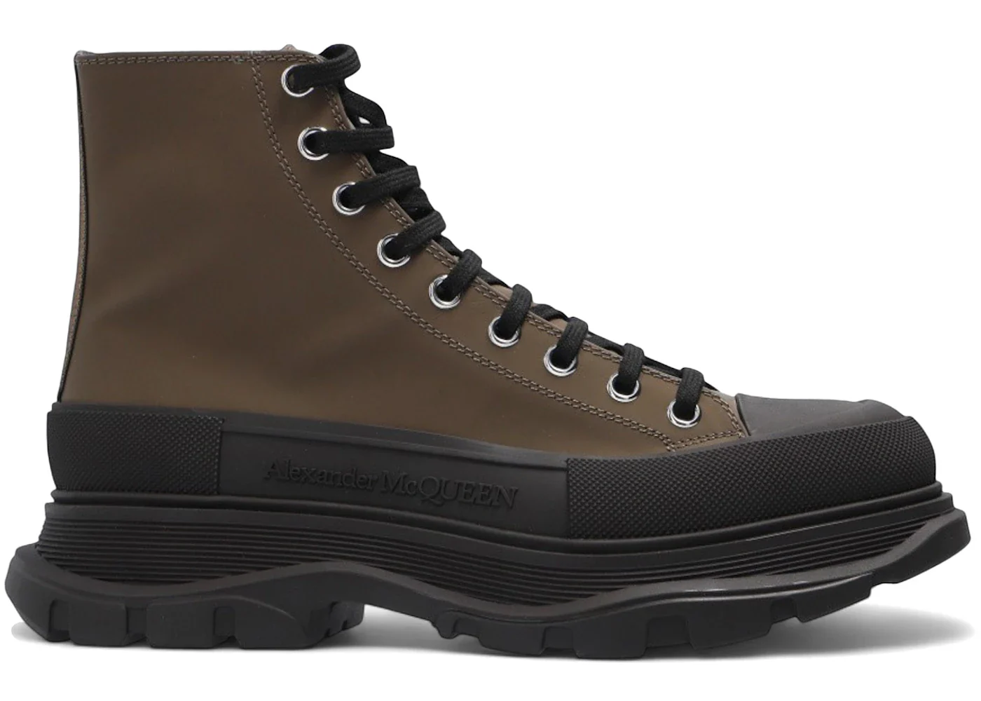 Alexander McQueen Tread Slick Boot Khaki Black