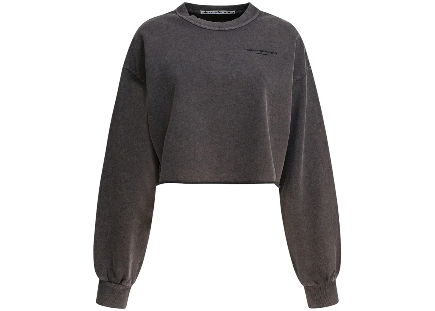 Alexander Wang Cropped Crewneck Washed Black