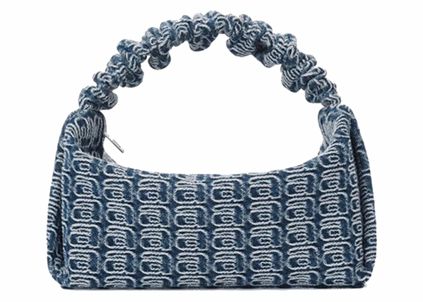 Alexander Wang Scrunchie Jacquard Denim Handbag Small Vintage Medium Indigo