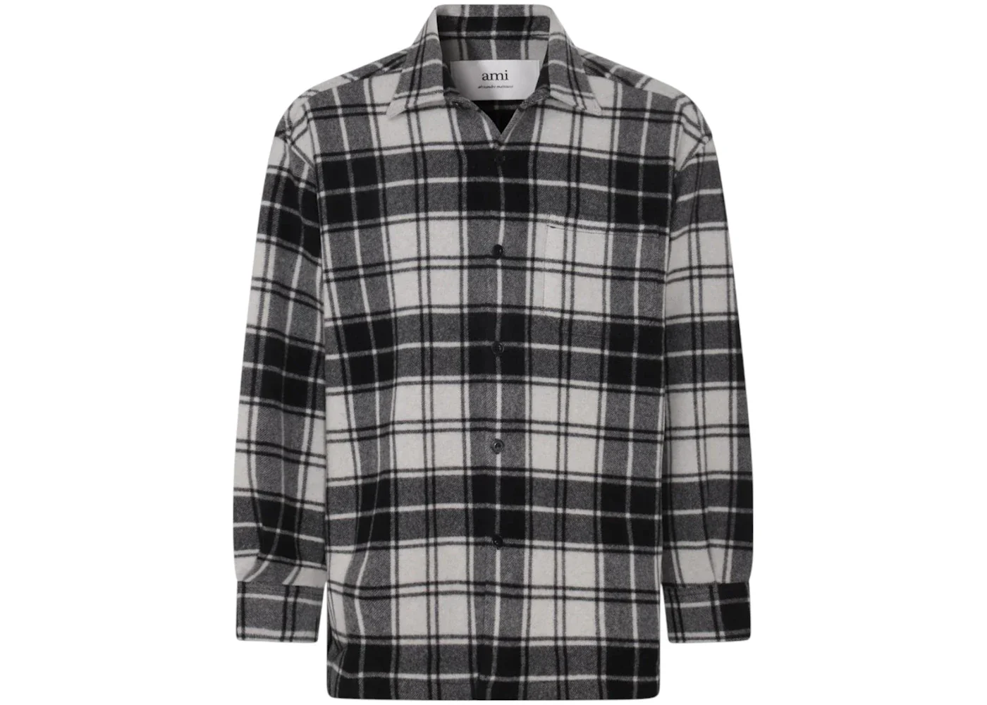 Ami Paris Checked Buttoned Shirt Black/White