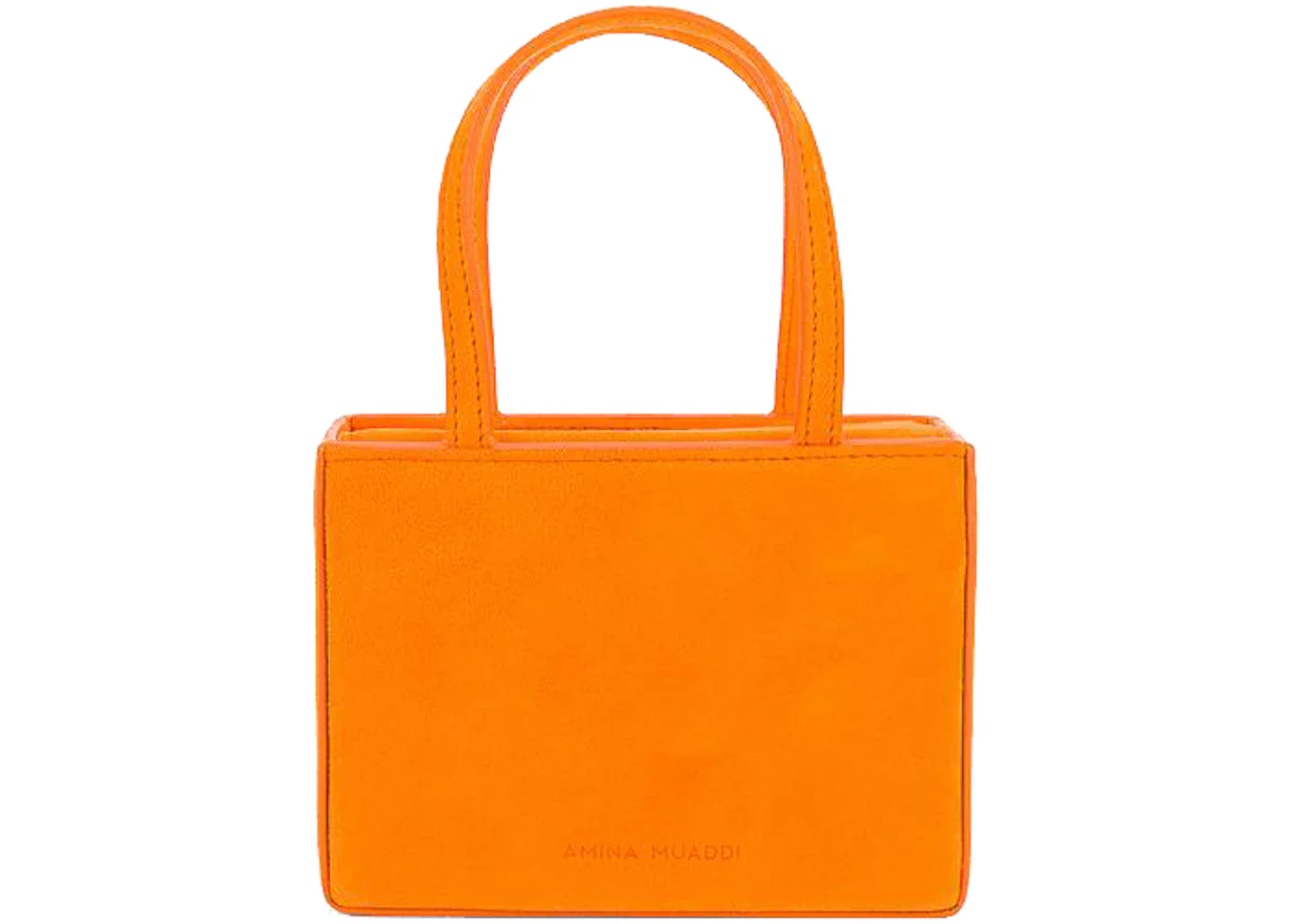 Amina Muaddi Superamini Giorgia Bag Orange