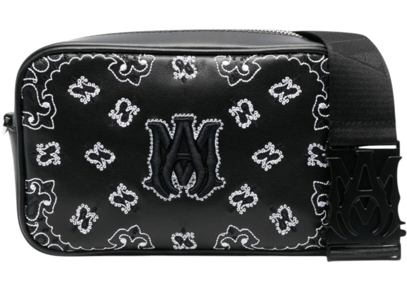 AMIRI Nappa Embroidery Camera Case Black