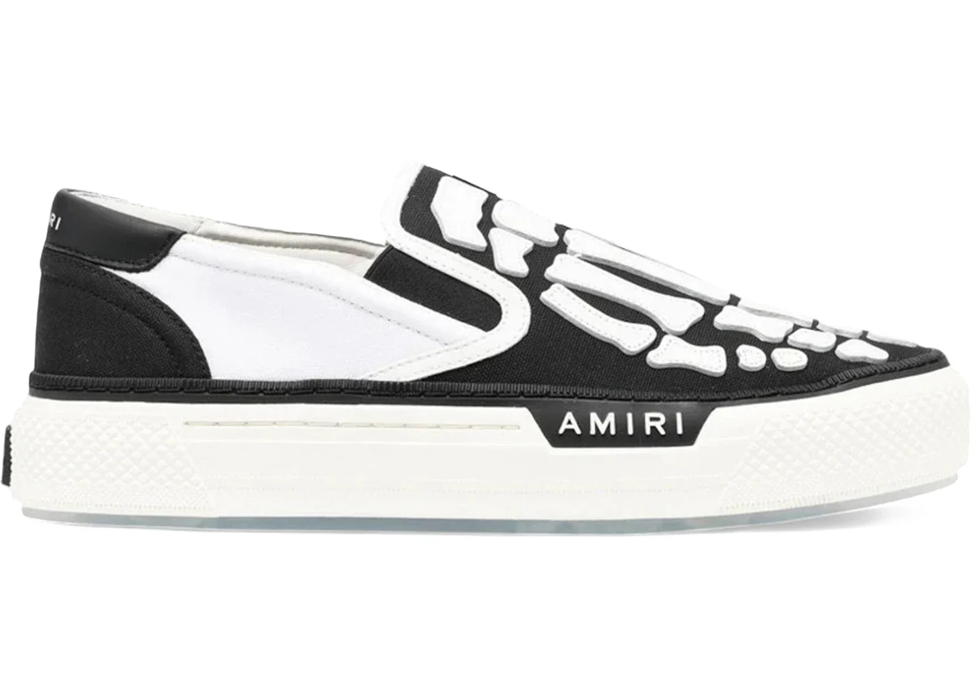 AMIRI Skel Top Slip-On Black White
