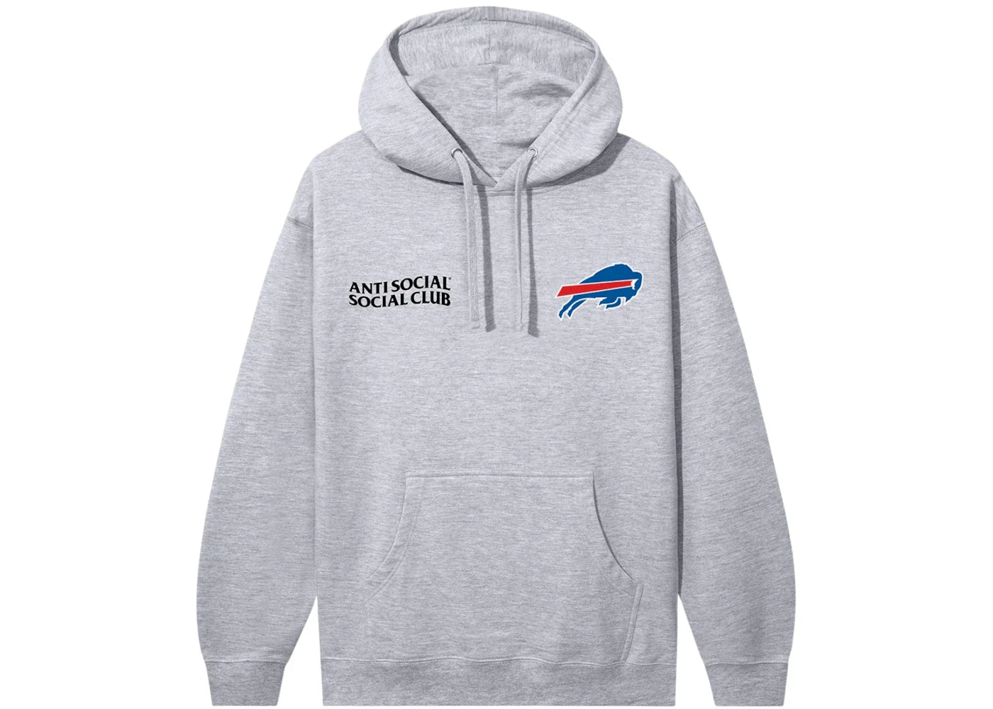Anti Social Social Club x Buffalo Bills Team Hoodie Grey