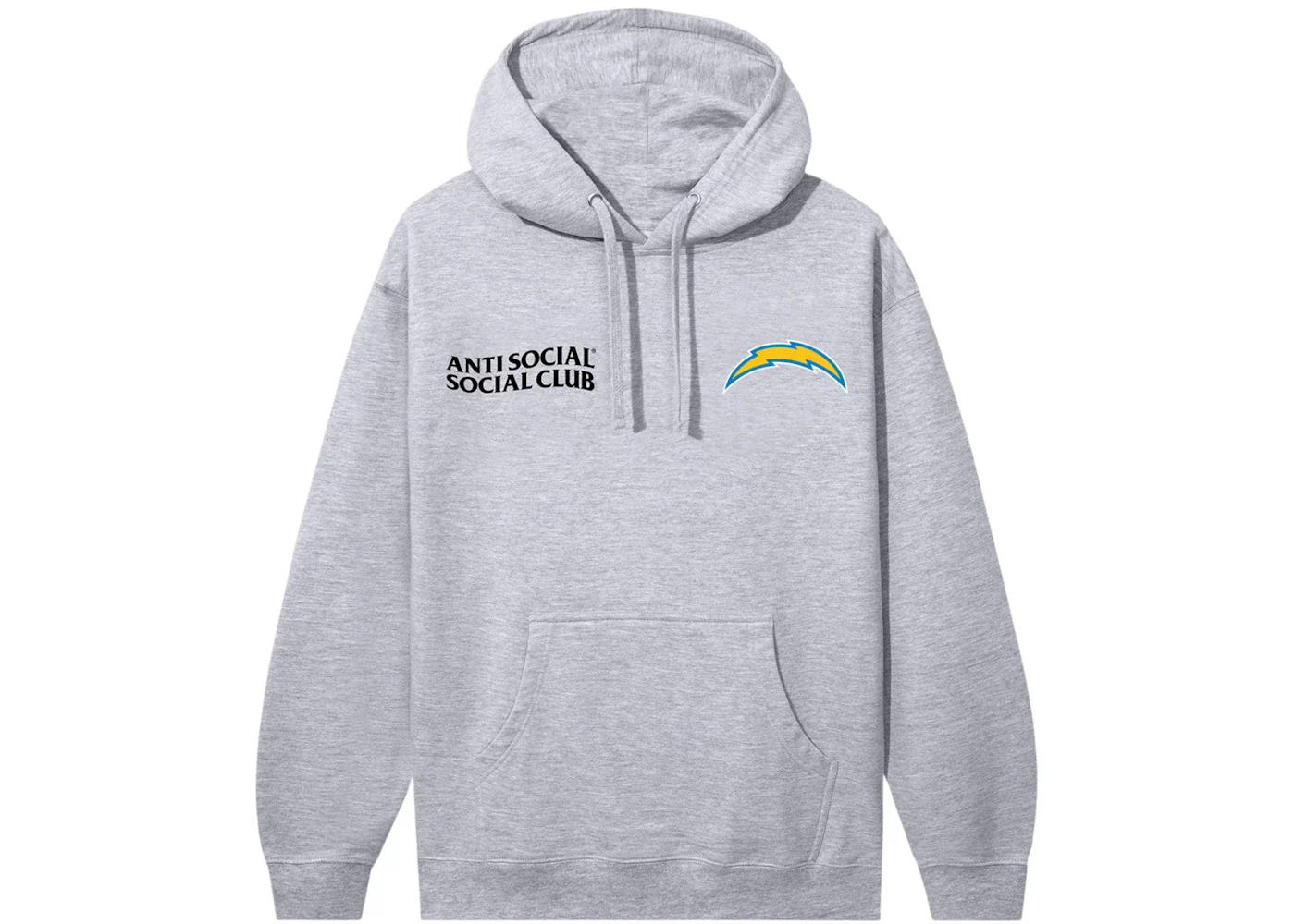 Anti Social Social Club x Chargers Team Hoodie Grey