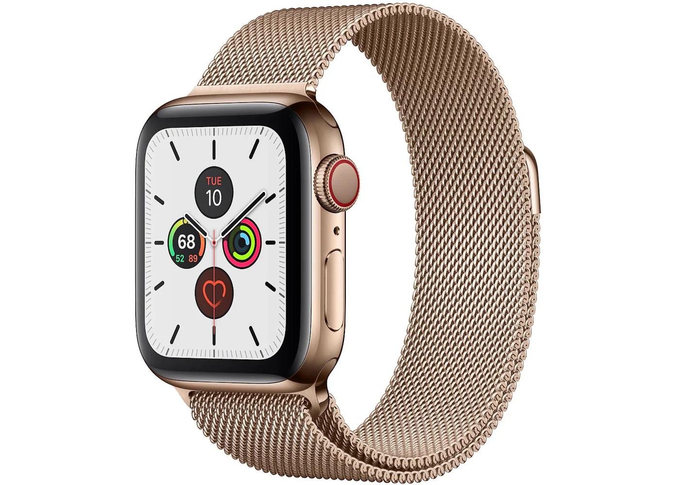 Apple Watch Series 5 GPS + Cellular 40mm Gold Stainless Steel with Gold Milanese Loop A2094