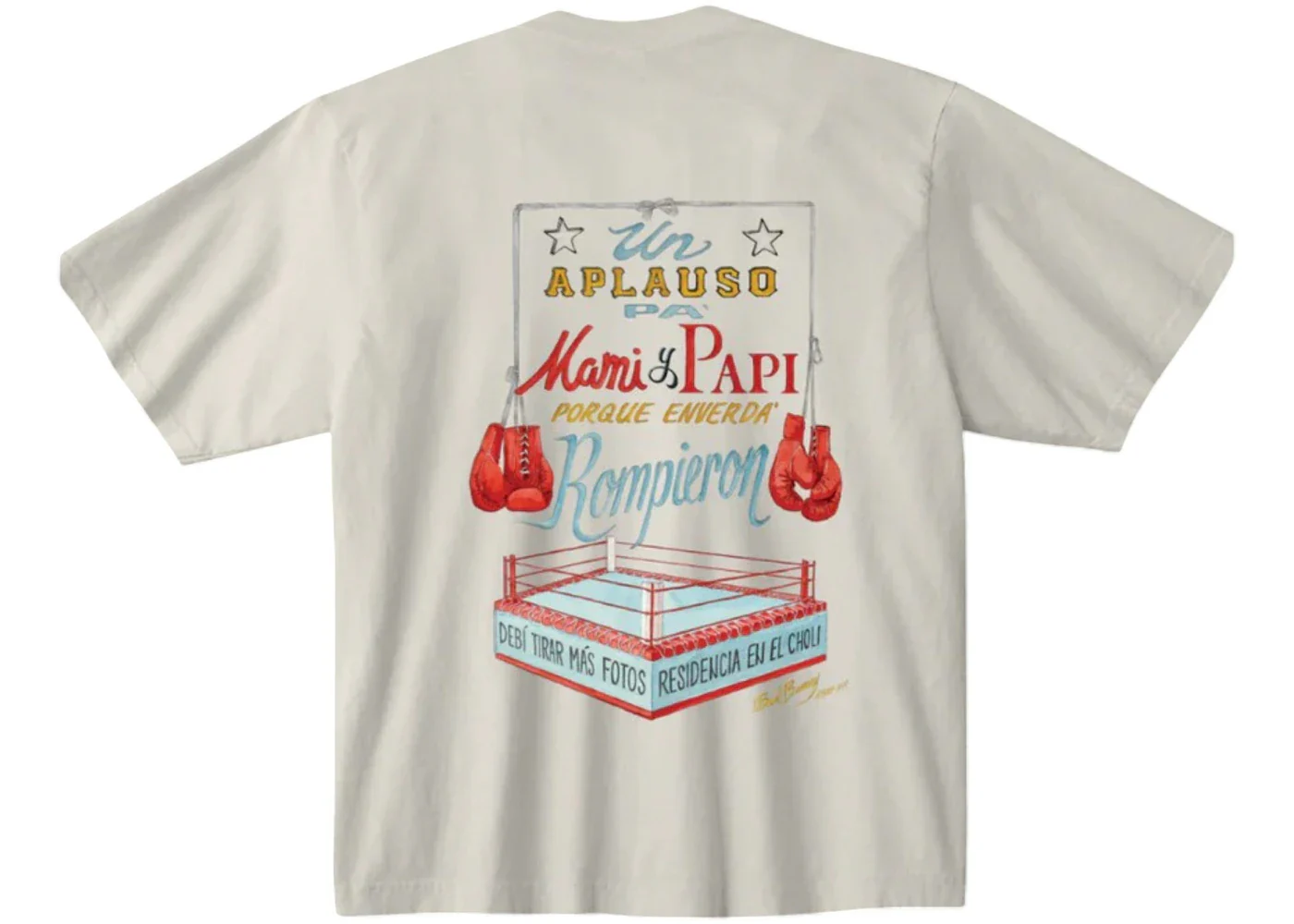Bad Bunny DTMF Boxing Ring T-shirt White