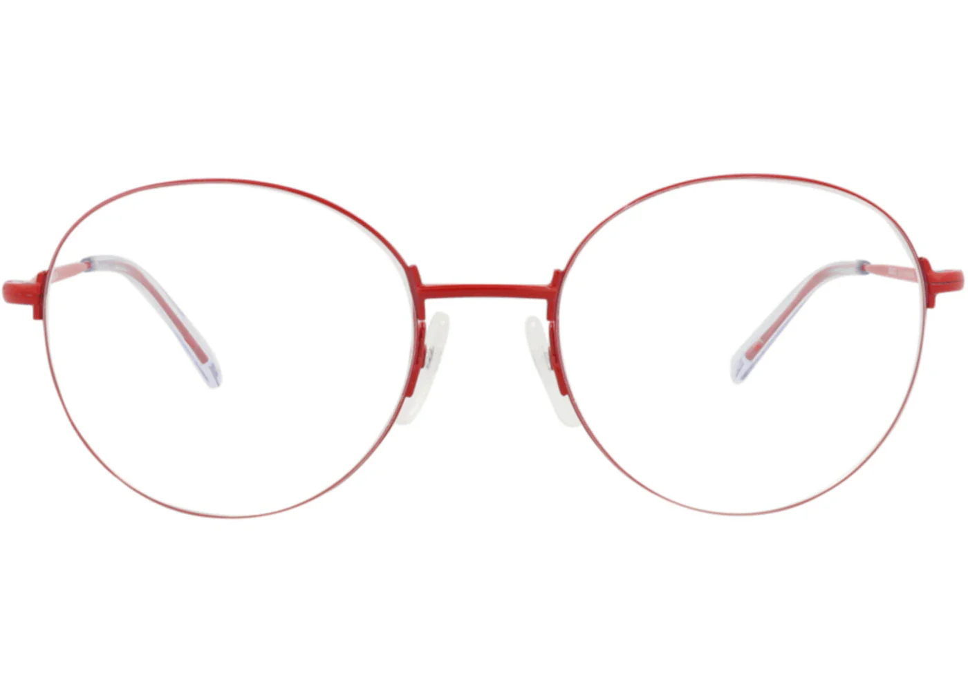 Balenciaga Round-Frame Metal Optical Frames Red Red Transparent (BB0035O-30006640-004)