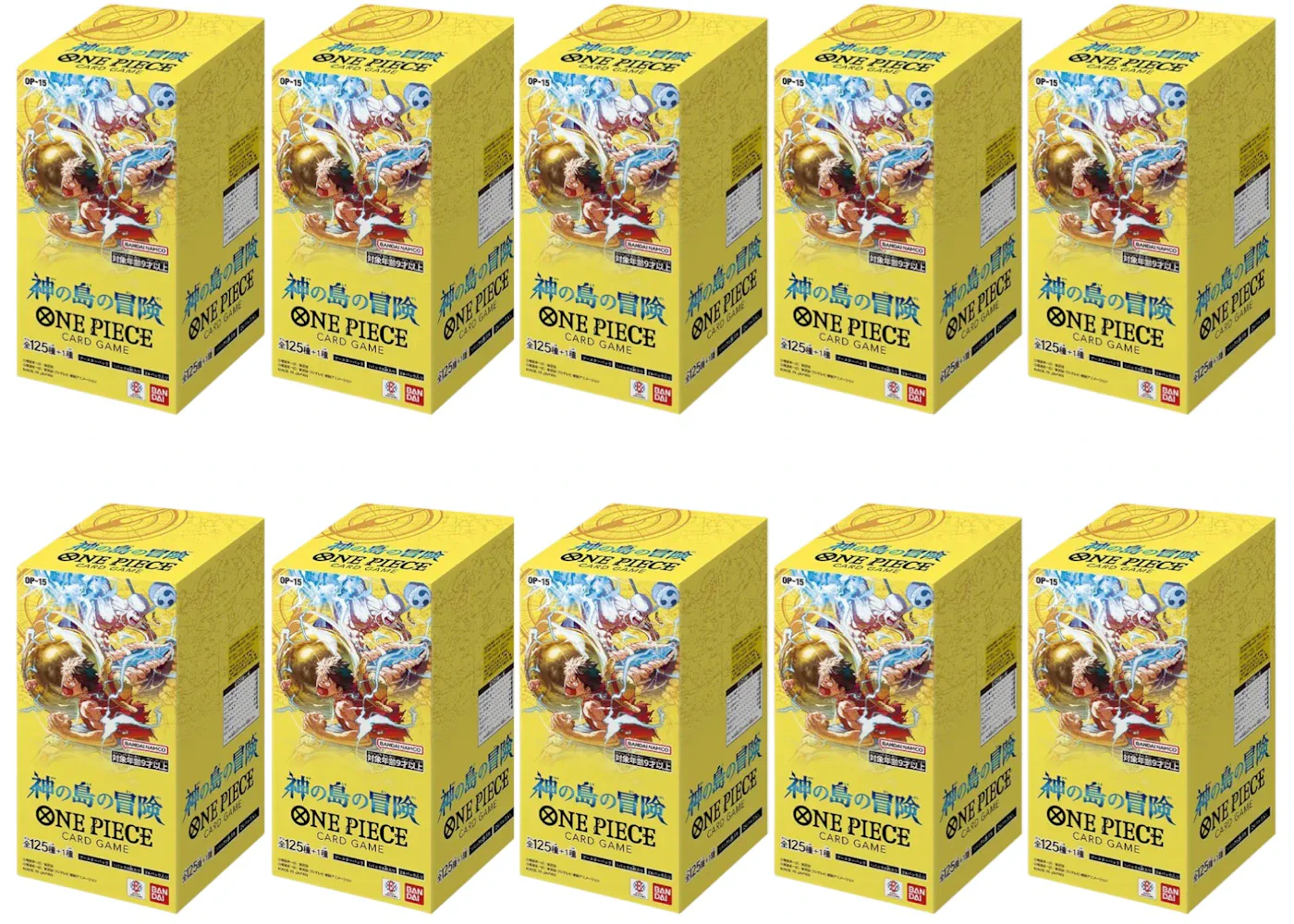 Bandai One Piece Adventure on KAMI's Island (OP-15) (Japanese) Booster Box 10x Lot