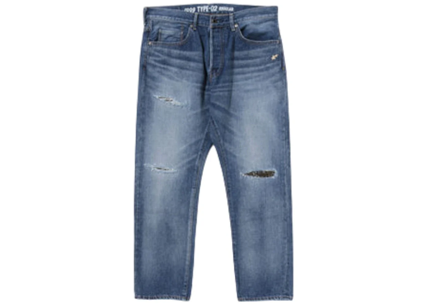 BAPE 1999 Type-02 Damaged Denim Pants Lightindi