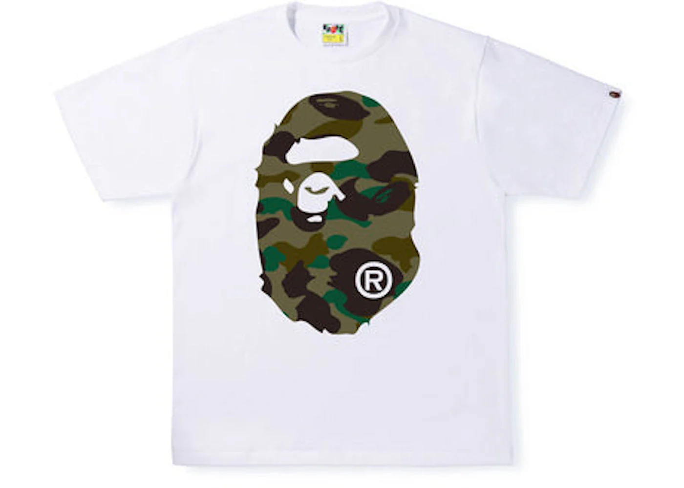 BAPE 1st Camo Big Ape Head Tee White/Green