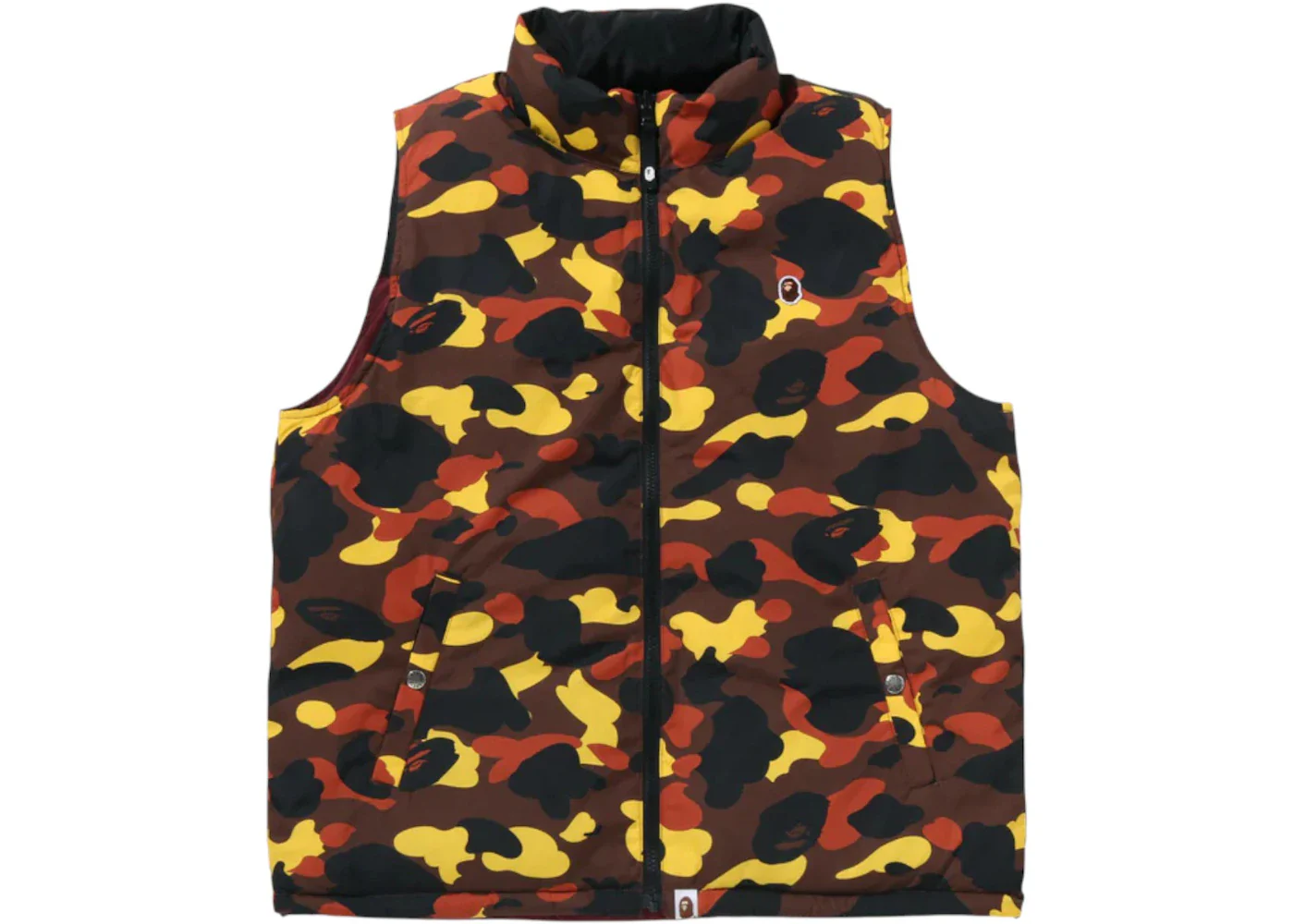 BAPE 1st Camo Reversible Down Vest (FW25) Orange