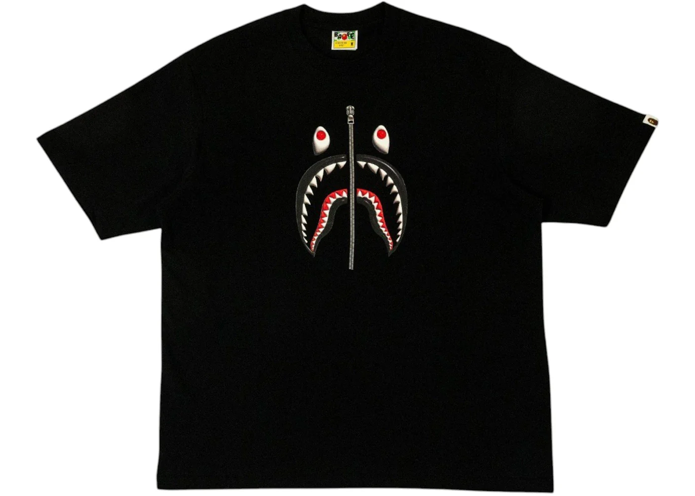 BAPE 3D Shark Relaxed Fit Tee Black