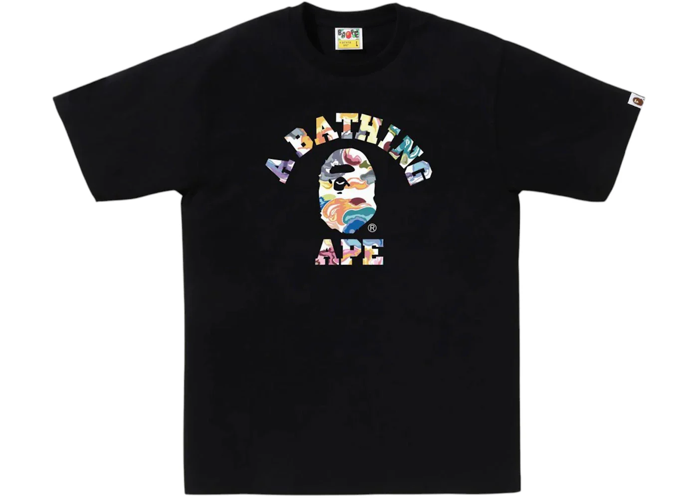 BAPE Art Camo College Tee Black