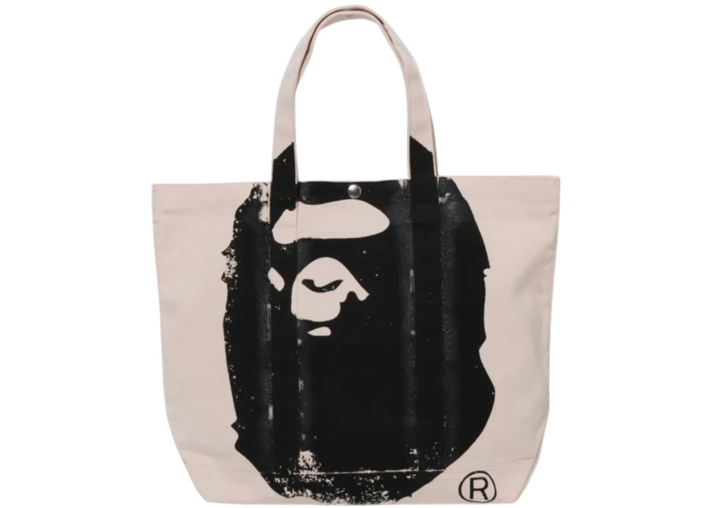BAPE Big Ape Head Tote Bag Natural
