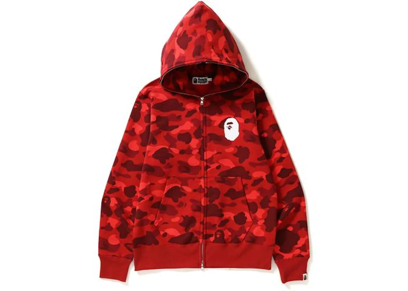 BAPE Color Camo Full Zip  Hoodie Red