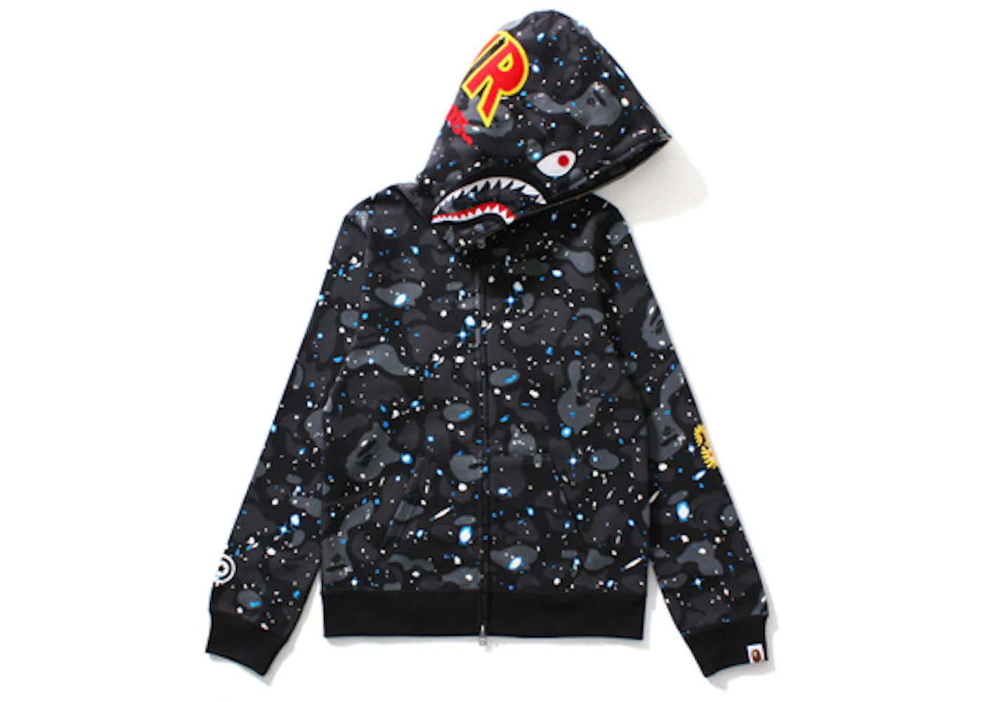 BAPE Space Camo Shark Full Zip Hoodie (Ladies) Black